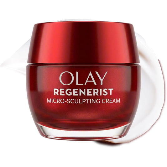 Olay Face Moisturizer, Regenerist Micro-Sculpting Facial Cream for Women - Anti-Aging, Anti-Wrinkle, Firming Skin Care - Triple Collagen Cream, Peptide Moisturizer, Hyaluronic Acid, Niacinamide, 1.7oz